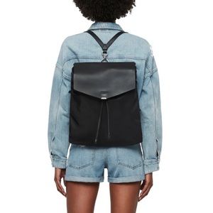 All Saints Leather and Nylon Harness Commuter Backpack